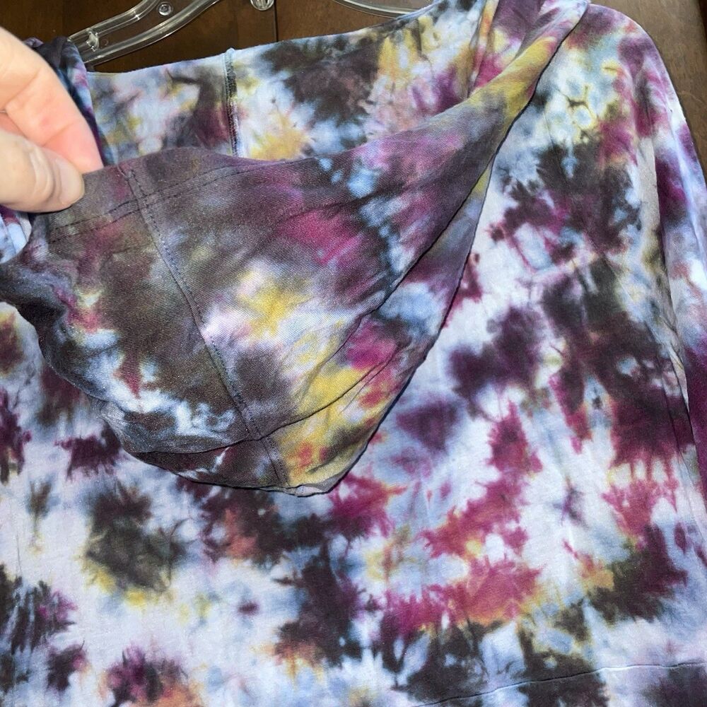 Soft Surroundings M Tie Dye Hooded Cowl Neck Tunic Top - Picture 5 of 6